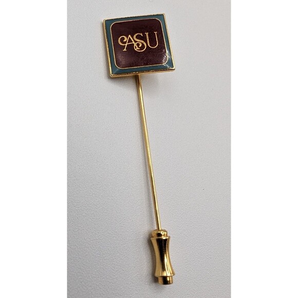 Arizona State University ASU Gold Tone, Hat Scarf Lapel Tie Stick Pin 2.5 inches - Picture 1 of 3